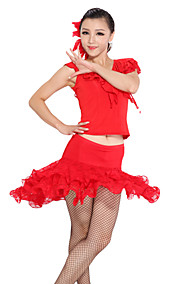 Dancewear Viscosa / Lace Top Latin Dance Practice y falda para las señoras más colores