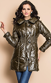 TS Gathered Waist Hoodie Down Coat (More Colors)
