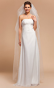 4 Layers Waltz Wedding Veils With Cut Edge
