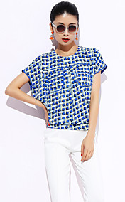 TS Print Short Sleeve Blouse