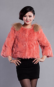 Manches 3/4 col en fourrure de lapin Casual / Parti Jacket (plus de couleurs)