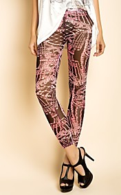 TS malha impressão Leggings