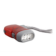  3-LED Dynamo Battery-free Flashlight (Red)