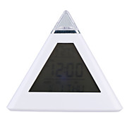  Pyramid Bell and Colorful Clock-White (3*AAA)