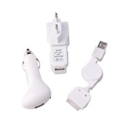  3 in 1 Charger - Car charger/travel charger/USB charger with data cable