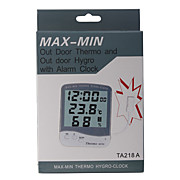  Digital LCD Outdoor Temperature Hygrometer Thermometer With Alarm TA218A