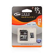  16GB TEAM MicroSDHC Memory Card and MicroSD to SD Adapter (Class 6)