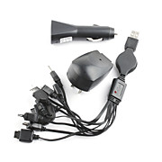  All in One AC and Car Travel Charger Kit for iPhone/Nokia/Sony Ericsson/HTC/LG/Samsung