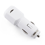 1000mA Dual USB Cigarette Car Charger - White