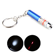  2 in 1 LED & Red Laser Pointer Flashlight with Keychain  Blue