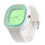  Jelly Silicone Band Quartz Watch(White)