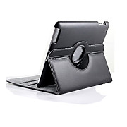  Litchi Grain PU Leather Case with 360°Rotatable Hardshell Stand for Apple iPad 2