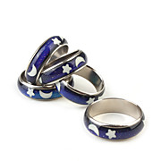  Color Change Mood Glittery Finger Ring 5 In A Set For Different Size