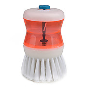  mano protectora líquido presionando pot-cepillo de limpieza (naranja)