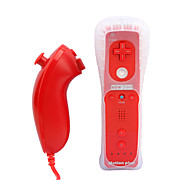  2-in-1 MotionPlus Remote Controller and Nunchuk + Case for Wii (Red)
