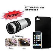  9x Telephoto Lens with Protective Back Case for iPhone 4