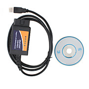  OBDII USB Car Diagnostic Cable - Black + Blue + Orange (DC 12V)
