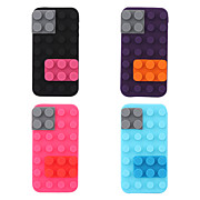  Silicon Block Case with Cable Wrap for iPhone 4
