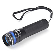  Blue Ring Focus Adjustable 3-Mode LED Flashlight(3W,110LM,Black)