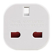  EU To UK Travel Adapter (10/16A-240V,White)