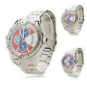  Men's Alloy Analog Mechanical Wrist Watch 9353 (Silver)