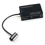  3-Port USB Hub Card Reader Connection Kit for Samsung Galaxy Tab P7300, P7310, P7500 and P7510 (Black)
