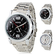  Men's Business 8099 Alloy Analog Quartz Wrist Watch (Silver)
