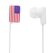  ETATS-UNIS nationale stéréo de style drapeau écouteurs intra-auriculaires