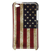  estojo protetor retro difícil para ipod touch 4 (flag nós e jornal)
