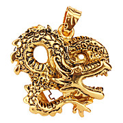  16GB Dragon Style USB Flash Drive Necklace (Gold)
