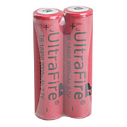  UltraFire TR 18650 3.7V 3000mAh Battery with Protection (Red, 2-Pack)