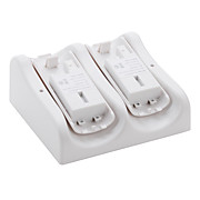  Dual Charging Dock met 2 oplaadbare batterijen voor de wii (600mAh, wit)
