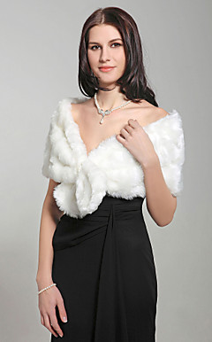 faux fur spesiell anledning / bryllup sjal