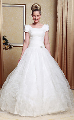 ELLA - Vestido de Noiva em Organza e Cetim