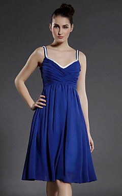 Chiffon A-line V-neck Knee-length Cocktail Dress inspired by Taylor Swift
