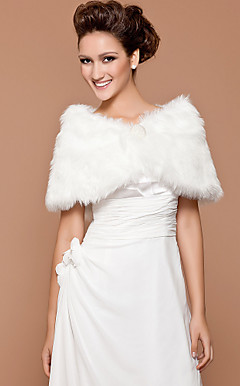Faux Fur Wedding / Special Occasion Shawl