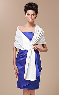 elegant dobbelt silke satin sjal bryllup / speciel lejlighed sjal (flere farver)