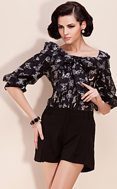 ts impressão borboleta arco camisa blusa (mais cores)