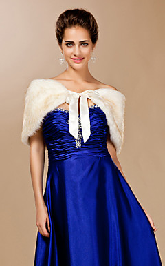 Feather/ Fur With Ribbons Wedding/ Party Shawls