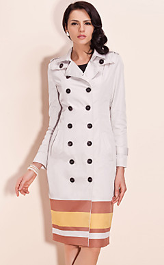 TS Stripped Double Breasted Trench Coat
