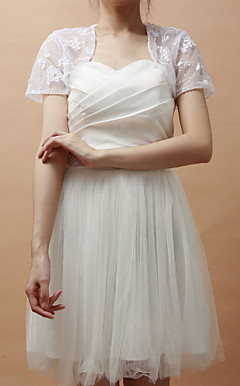 Short Sleeve Lace besondere Anlässe Jacke / Hochzeit Wrap (mehr Farben)