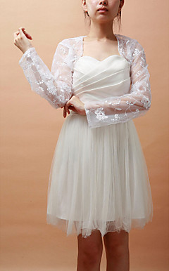 Fabulous met lange mouwen Lace Speciale gelegenheden jas / bruiloft wrap (meer kleuren)