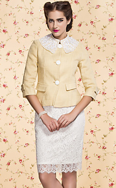 ts vintage broderi organza krage blazer