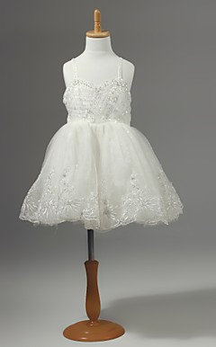 Chiffon Flower Girl Dress With Flowers