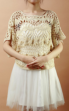 Short Sleeve Cotton Casual/Party Jacket/Wrap (More Colors)