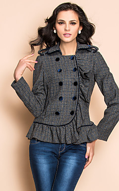 ts houndstooth ruche voorkant tweed jasje