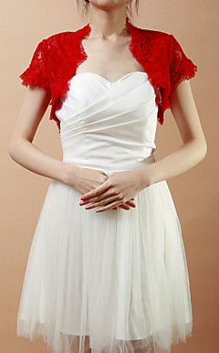 Short Sleeve Lace Wedding/Evening Jacket/Wrap (More Colors)