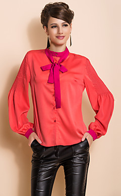 TS Bow Tie Puff Sleeve Blouse Shirt