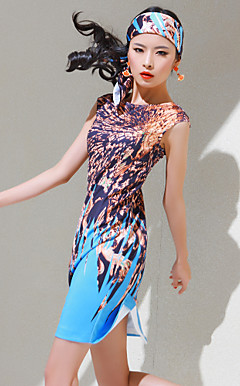 TS Print Sleeveless schede jurk