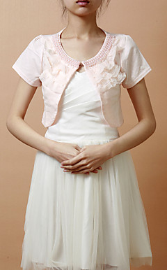 Gorgeous Short Sleeve Cotton-terylene Evening/Casual Wrap/Jacket(More Colors)